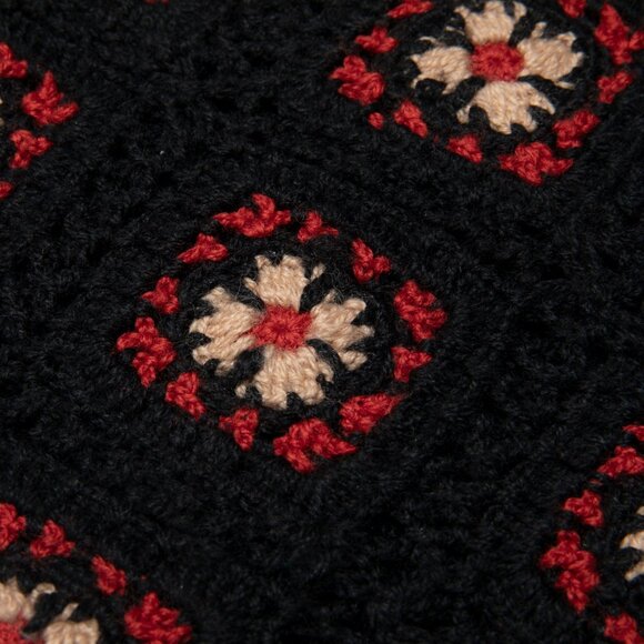 Sundazed (Netherlands) 70s Dutch Artisinal Floral Motif Vest - Picture 3 of 4